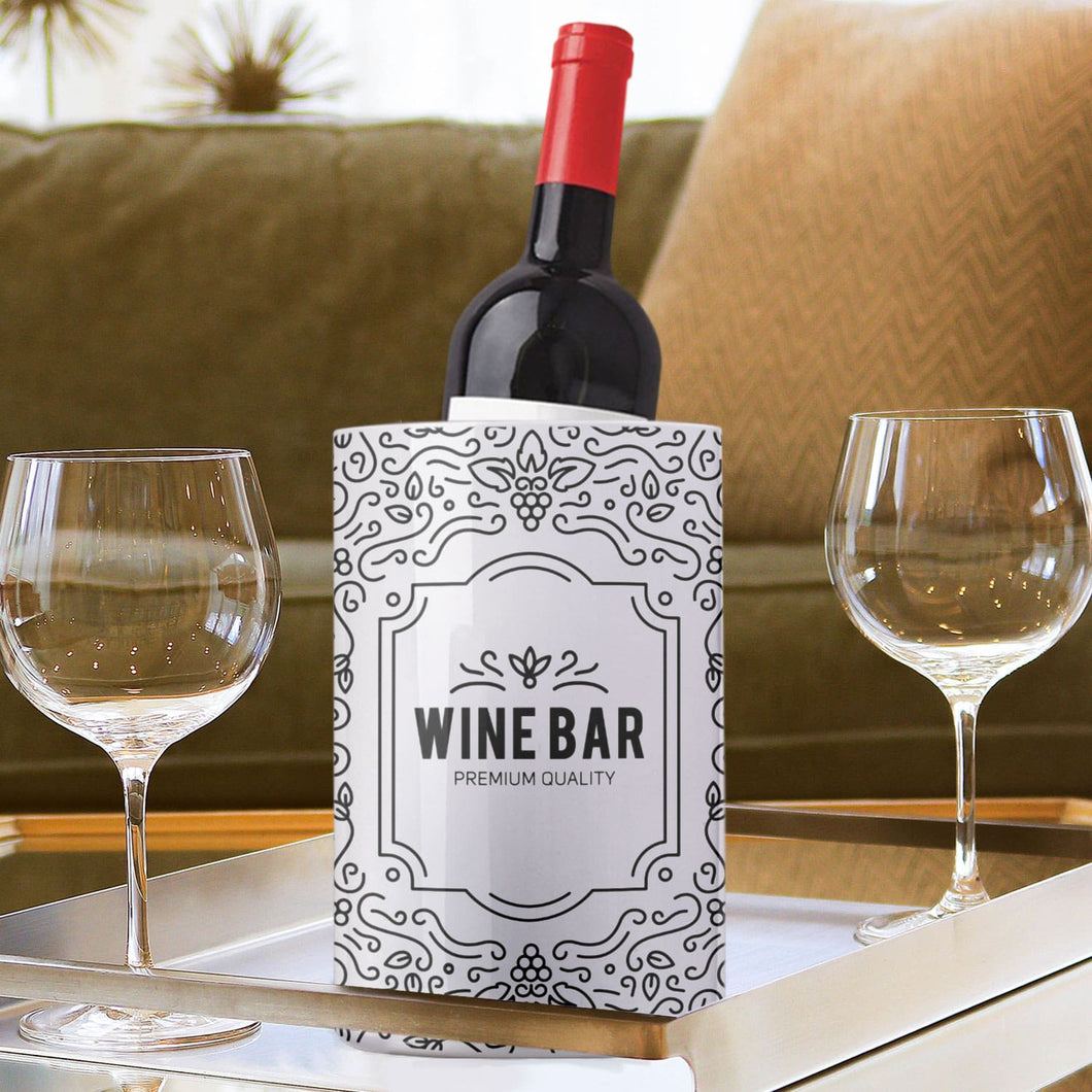 57oz White Coated Stainless Steel Wine Chiller