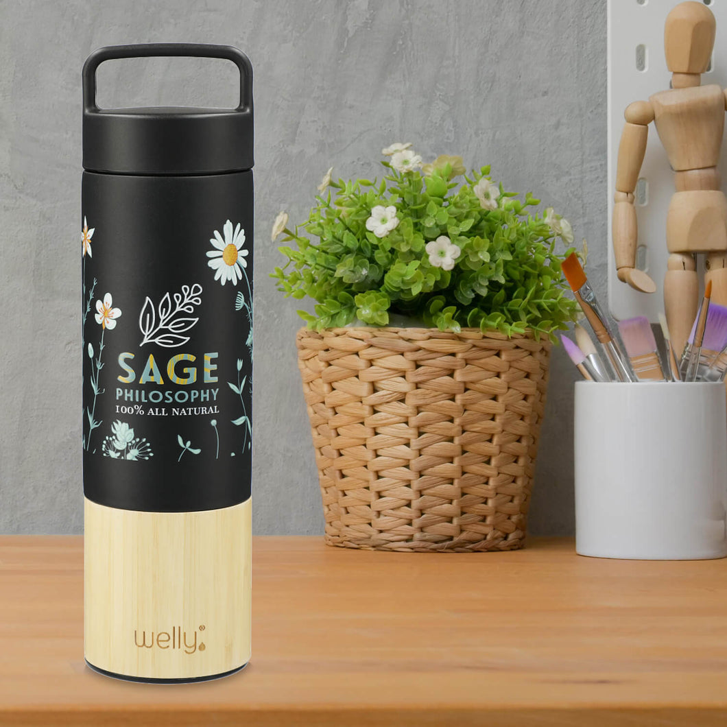 18 oz Bamboo Traveler Bottle