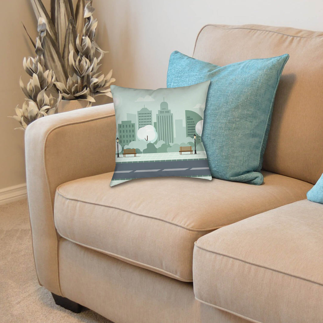 Spun Polyester Pillow - With Zipper (14