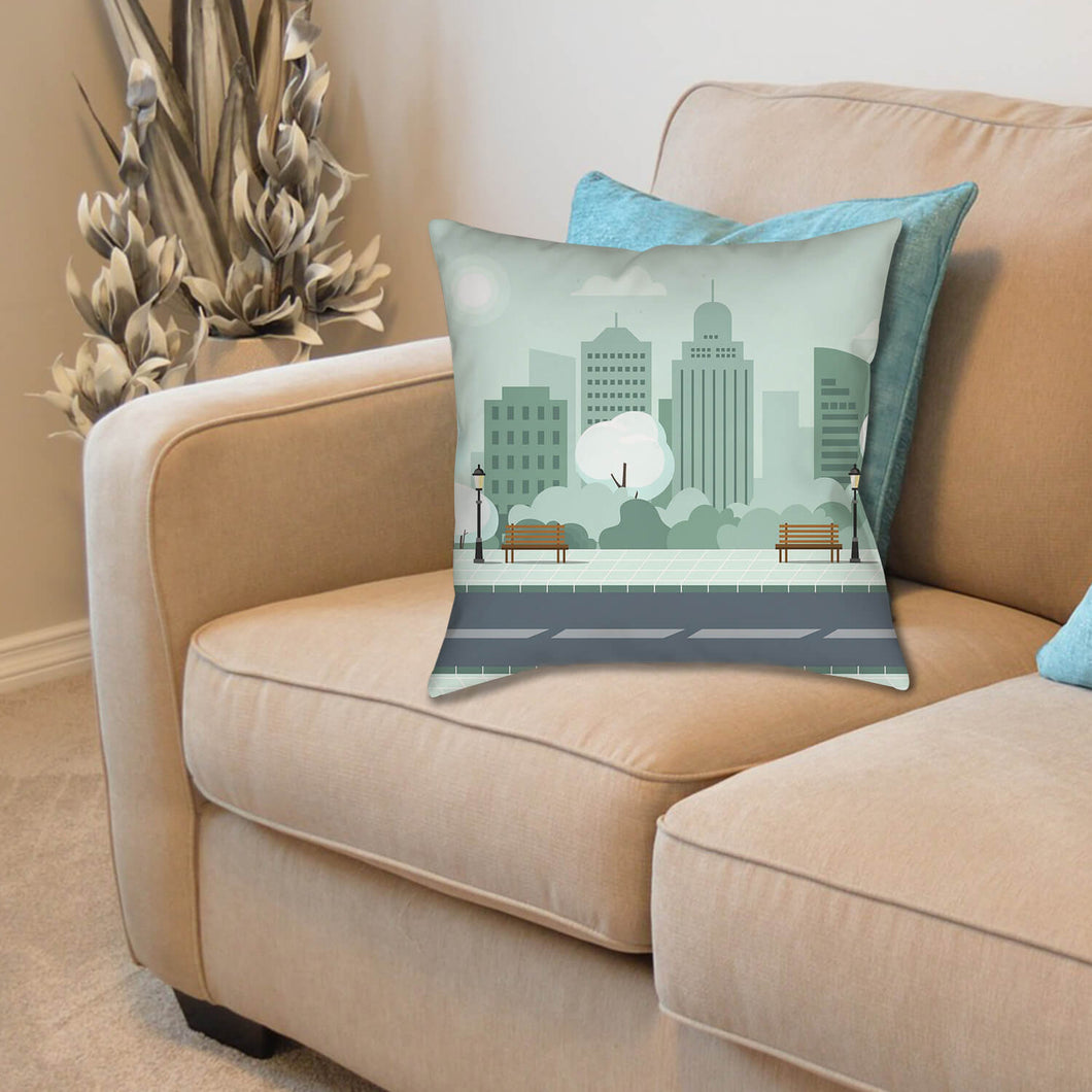 Spun Polyester Pillow - With Zipper (18